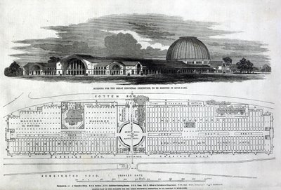 Building for the Great Industrial Exhibition, 1850 by English School